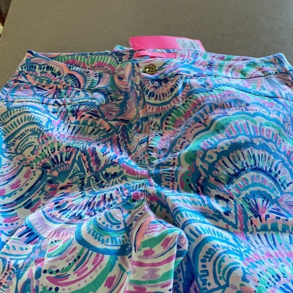 Lilly Pulitzer NWT Kelly Ankle Skinny Pants Happy as a Clam pattern size 12 - Picture 3 of 11